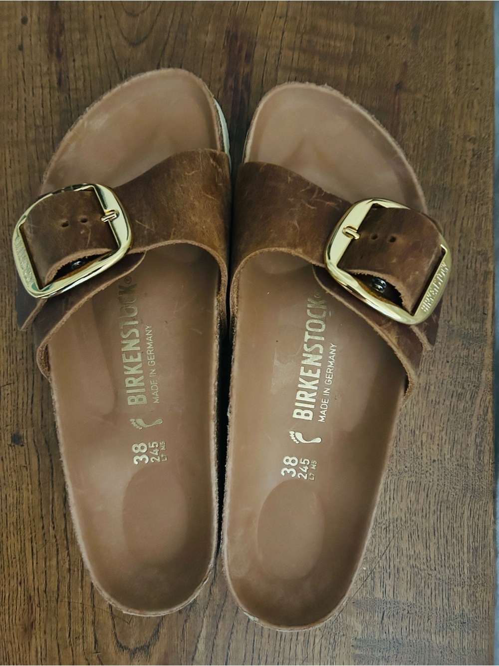 Birkenstocks Madrid Big Buckle Size 38